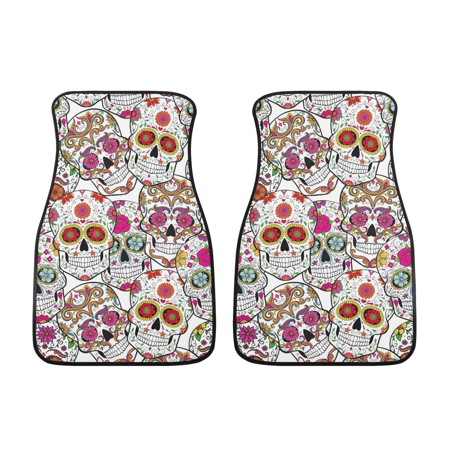 Candy skull Car Seat Covers car mats, Sugar skull car seat cover mats, Day of the dead gothic candy skulls car seat protector covers mats