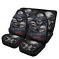 No see no hear no speak evils skull car seat cover car mat, gothic skull car seat cover mats, Halloween evils skull car protector cover mat