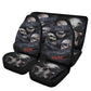 No see no hear no speak evils skull car seat cover car mat, gothic skull car seat cover mats, Halloween evils skull car protector cover mat