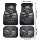 No see no hear no speak evils skull car seat cover car mat, gothic skull car seat cover mats, Halloween evils skull car protector cover mat