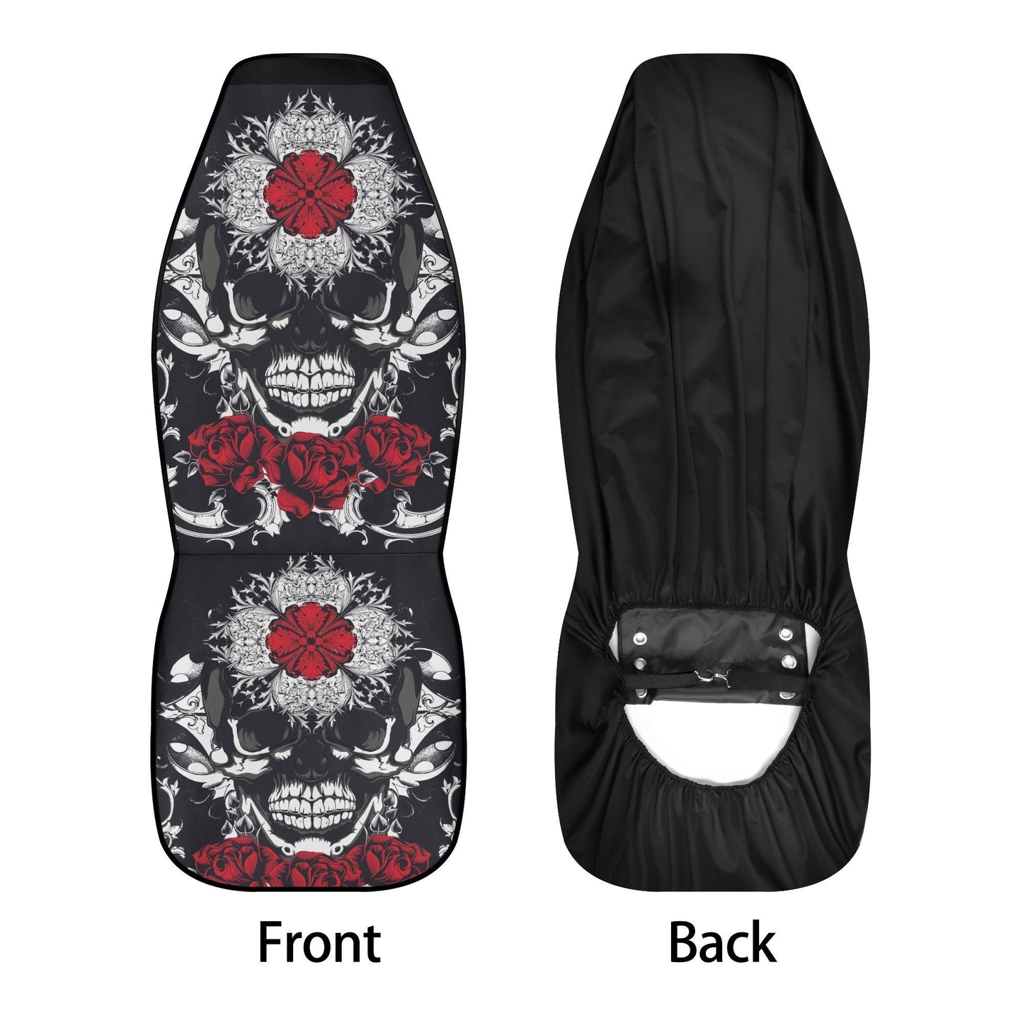 Floral skull Car Seat Cover car mat, Halloween skull car seat cover mat Rose gothic skull car seat protector covers mat skeleton car mats