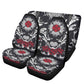 Floral skull Car Seat Cover car mat, Halloween skull car seat cover mat Rose gothic skull car seat protector covers mat skeleton car mats