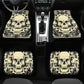 Gothic skull car seat covers car mats, Skeleton Halloween car mat seat covers Skeleton evil Horror skull car mat car accessories seat covers