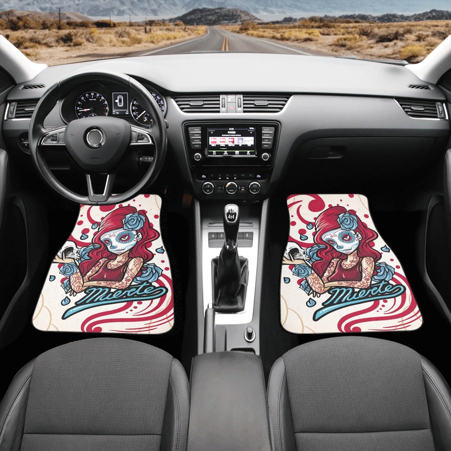 Day of the dead girl Car Seat Covers car mats Dia de los muertos girl car seat cover mat Halloween sugar skull car seat protector covers mat