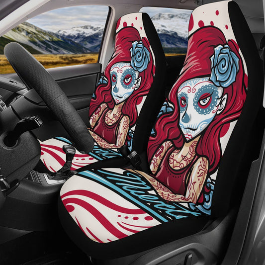Day of the dead girl Car Seat Covers car mats Dia de los muertos girl car seat cover mat Halloween sugar skull car seat protector covers mat
