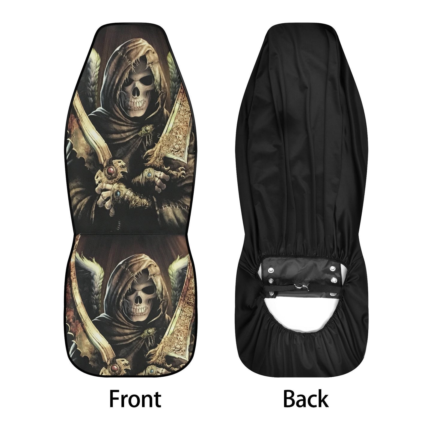 Grim reaper death skull Car Seat Cover car mat, Halloween car seat cover mat gothic skull car seat protector covers mat skeleton car mats