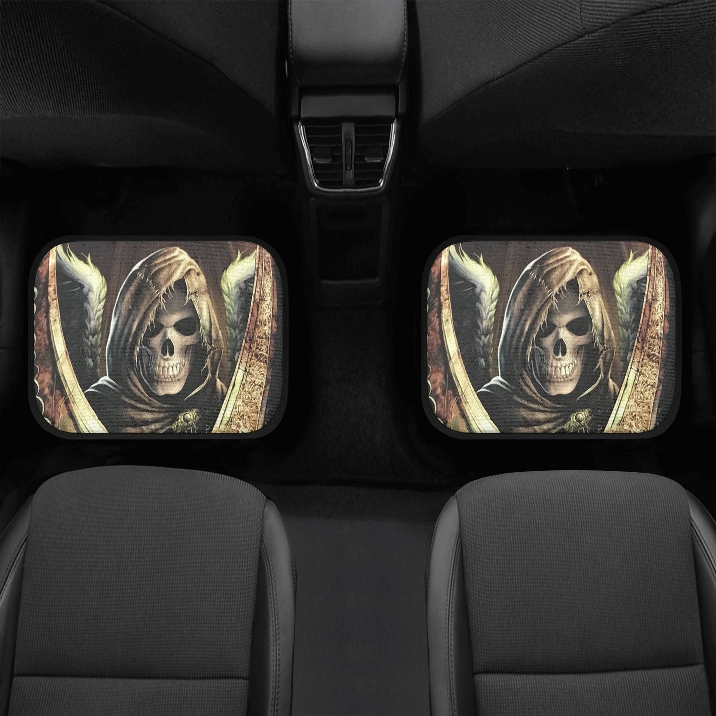 Grim reaper death skull Car Seat Cover car mat, Halloween car seat cover mat gothic skull car seat protector covers mat skeleton car mats