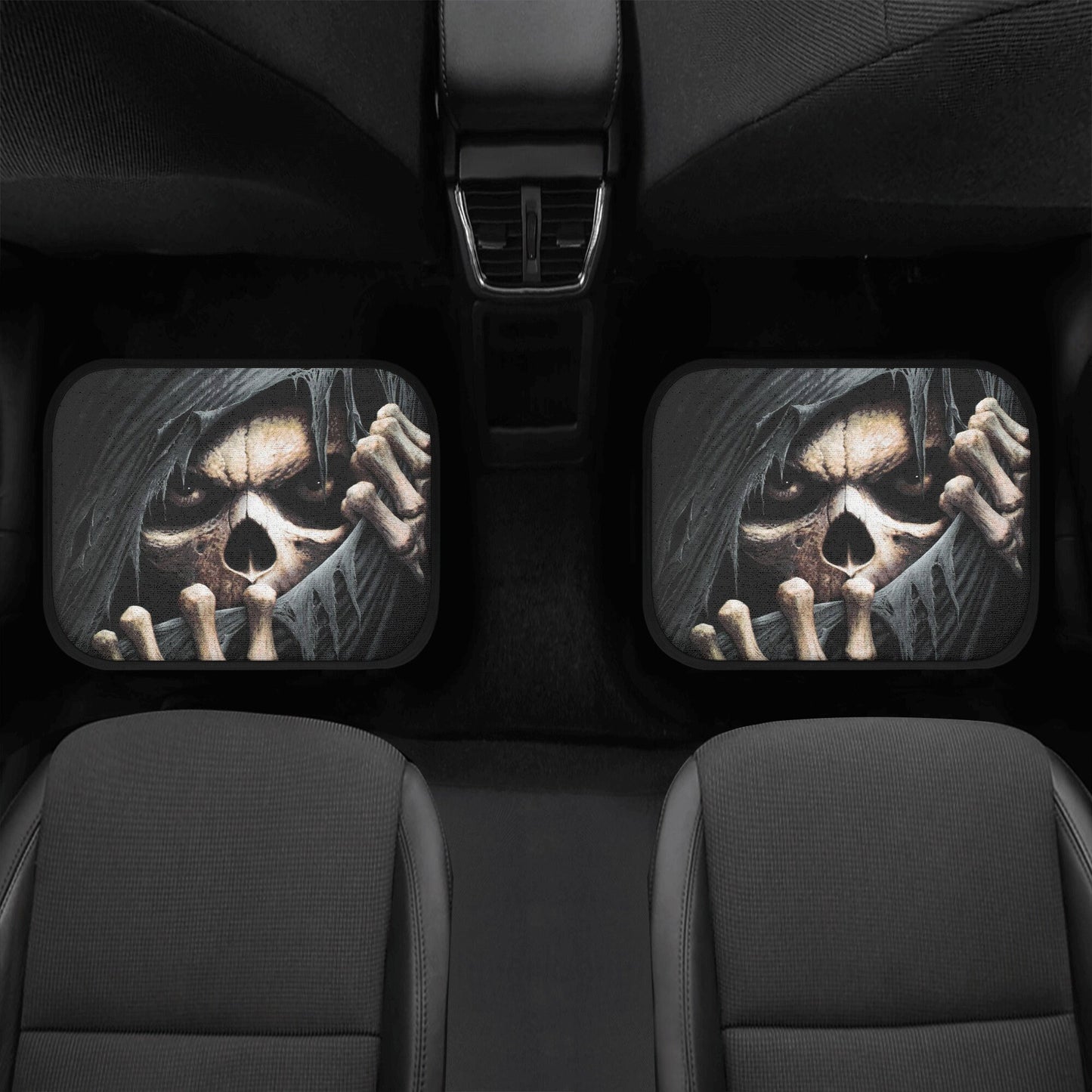 Grim reaper skull Car Seat Cover car mat, Halloween death car seat cover mat ghost skull car seat protector covers mat skeleton car mats