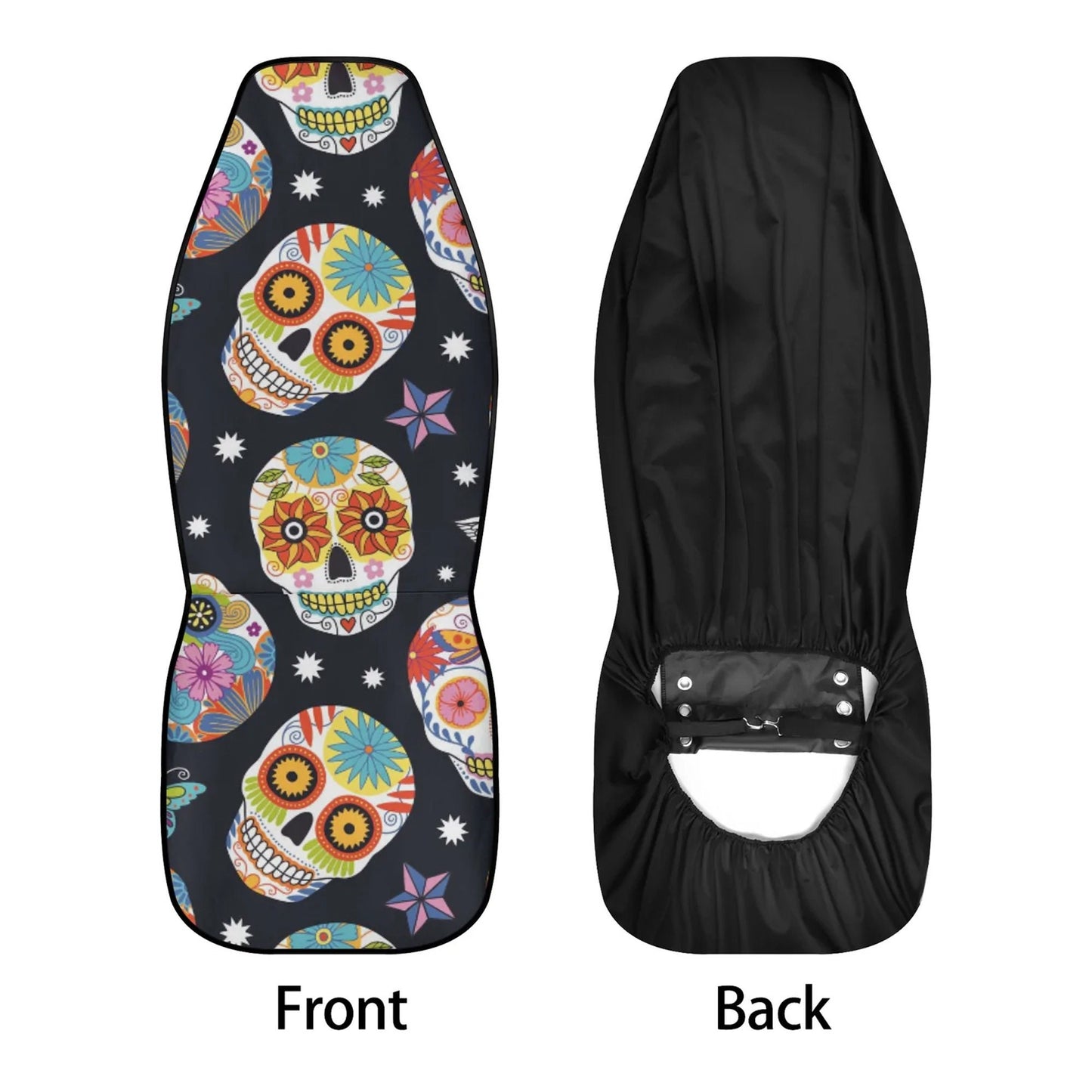 Sugar skull Car Seat Covers car mats, Candy skull car seat cover mats, Dia de los muertos gothic candy skull car seat protector covers mats