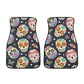 Sugar skull Car Seat Covers car mats, Candy skull car seat cover mats, Dia de los muertos gothic candy skull car seat protector covers mats