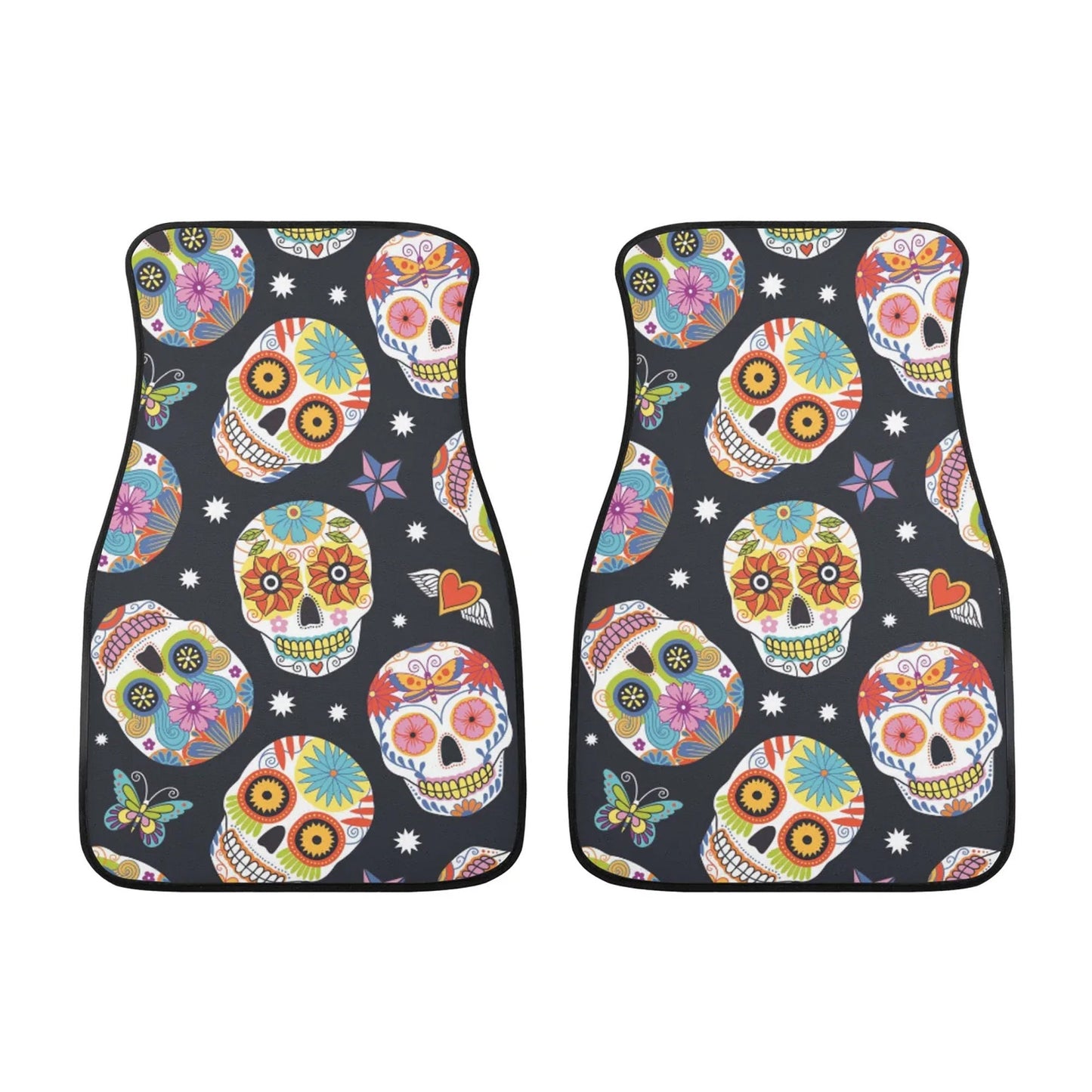 Sugar skull Car Seat Covers car mats, Candy skull car seat cover mats, Dia de los muertos gothic candy skull car seat protector covers mats