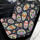 Sugar skull Car Seat Covers car mats, Candy skull car seat cover mats, Dia de los muertos gothic candy skull car seat protector covers mats