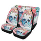 Floral skull Car Seat Covers car mats, rose skull car seat cover mats, Dia de los muertos gothic candy skull car seat protector covers mats