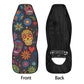 Floral Sugar skull Car Seat Covers car mats, Rose Candy skull car seat cover mats mexican gothic skull car seat protector covers mats