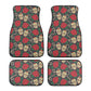 Floral skull pattern Car Seat Covers car mats Rose Candy skull car seat cover mats Halloween rose gothic skull car seat protector covers mat