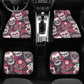 Floral sugar skull Car Seat Covers car mats Rose Candy skull car seat cover mats Halloween rose gothic skull car seat protector covers mat