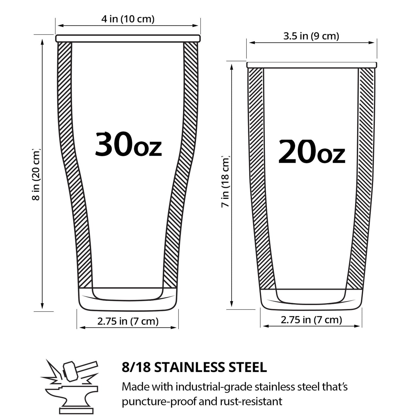 Patriotic Skull Tumbler 20/30oz Stainless Steel Uncle Sam Skeleton Cup with Lid, American Flag Design, Perfect for Patriotic Bikers Veterans
