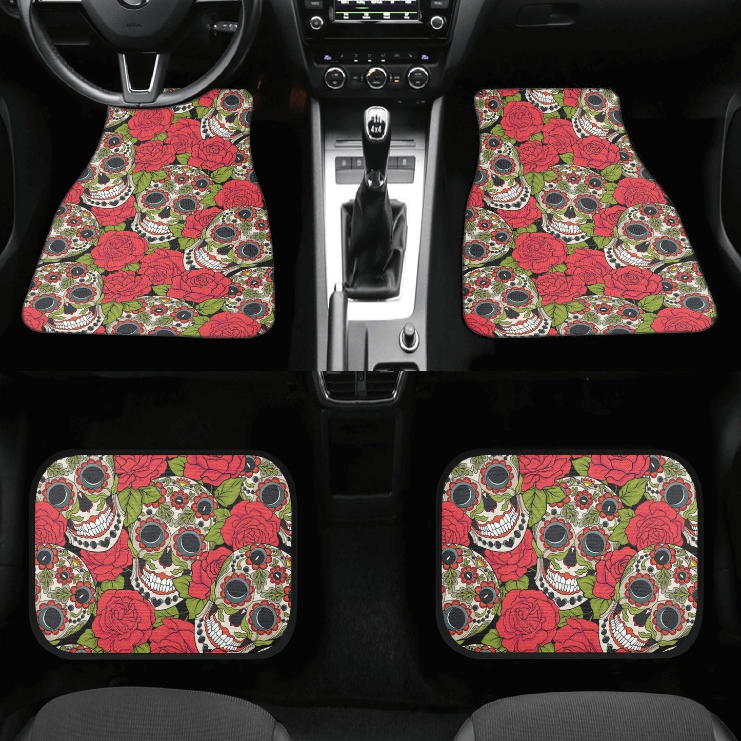 Sugar skull Car Seat Covers car mat, cinco de mayo car seat protector calaveras Mexican skull car mat candy skull car accessories seat cover
