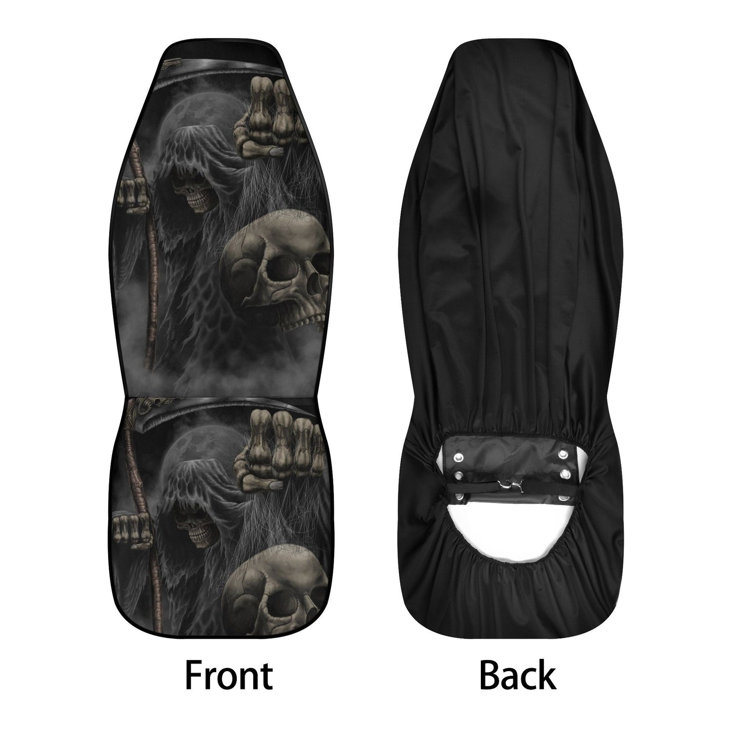 Horror Grim reaper skull Car Seat Cover car mat, Halloween death car seat cover mat ghost car seat protector covers mat skeleton car mats