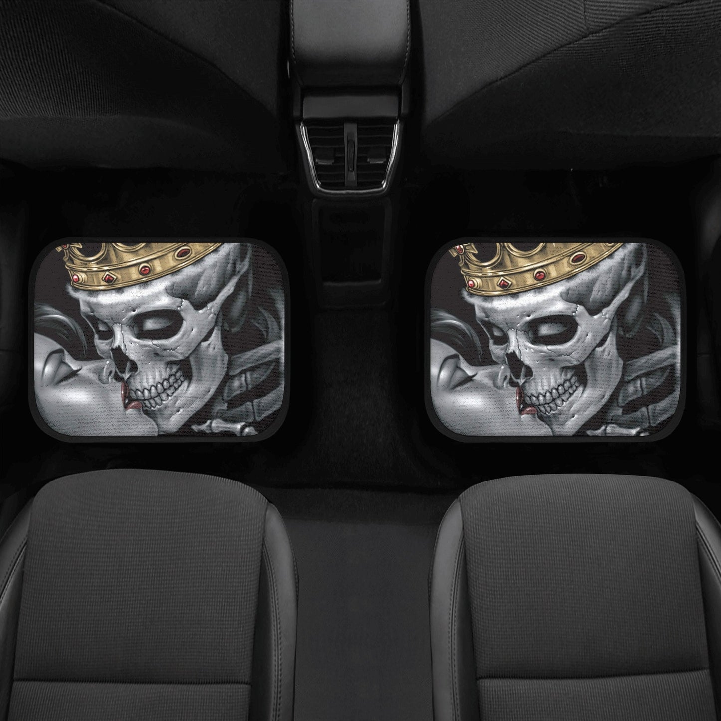 King Queen Grim reaper skull Car Seat Cover car mat Halloween death car seat cover mat ghost car seat protector covers mat skeleton car mats