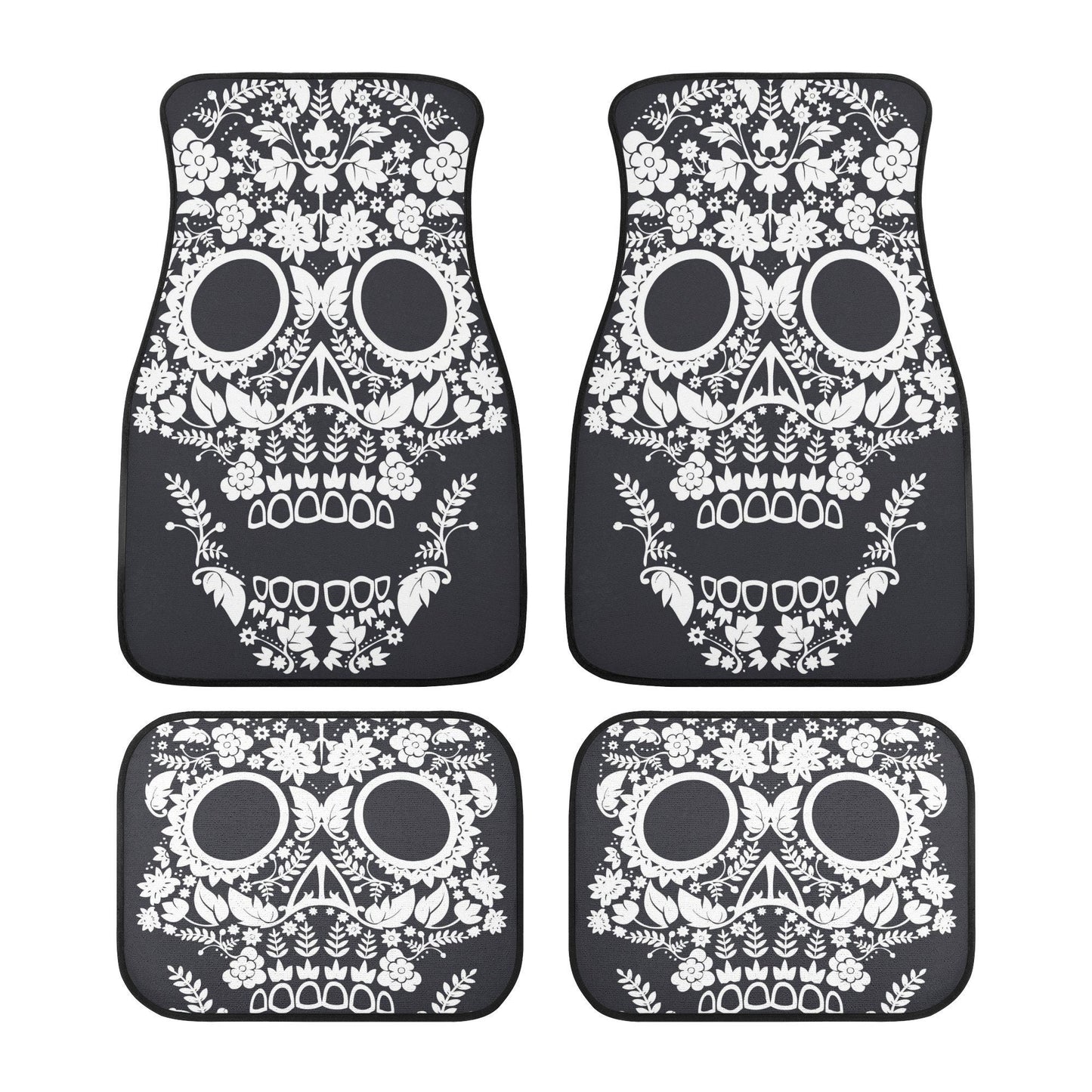 Rose Sugar skull Car Seat Covers car mat flower skull car seat protector Floral Mexican skull car mat candy skull car accessories seat cover