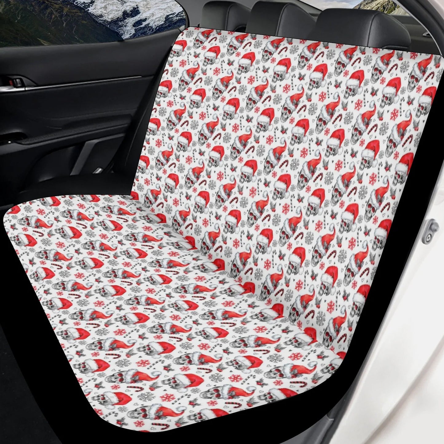 Santa claus skull Car Seat Cover car mat Halloween skull car seat cover mat Christmas skull car seat protector covers mat skeleton car mats