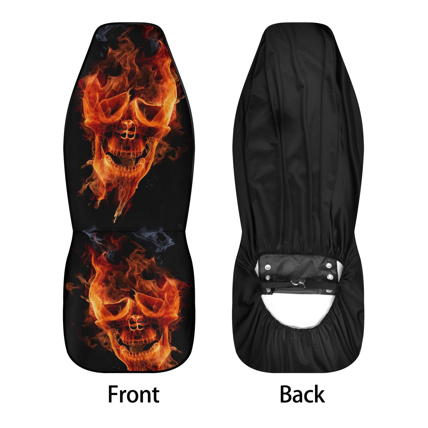 Flaming skull Car Seat Cover car mat, Fire skull car seat cover mat Skeleton gothic skull car seat protector covers mat skeleton car mats
