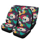 Day of the dead Car Seat Covers car mats Calaveras Candy skull car seat cover mats Halloween rose sugar skull car seat protector covers mat