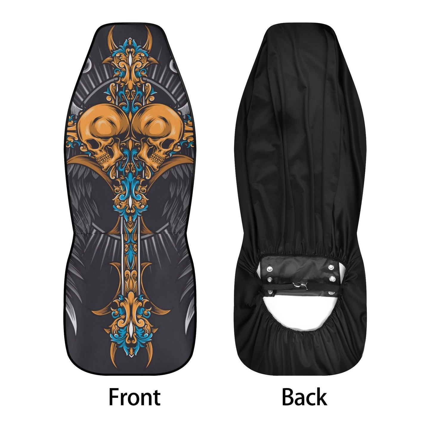 Cross skull Car Seat Cover car mat, Halloween skull car seat cover mat Sword gothic skull car seat protector covers mat skeleton car mats
