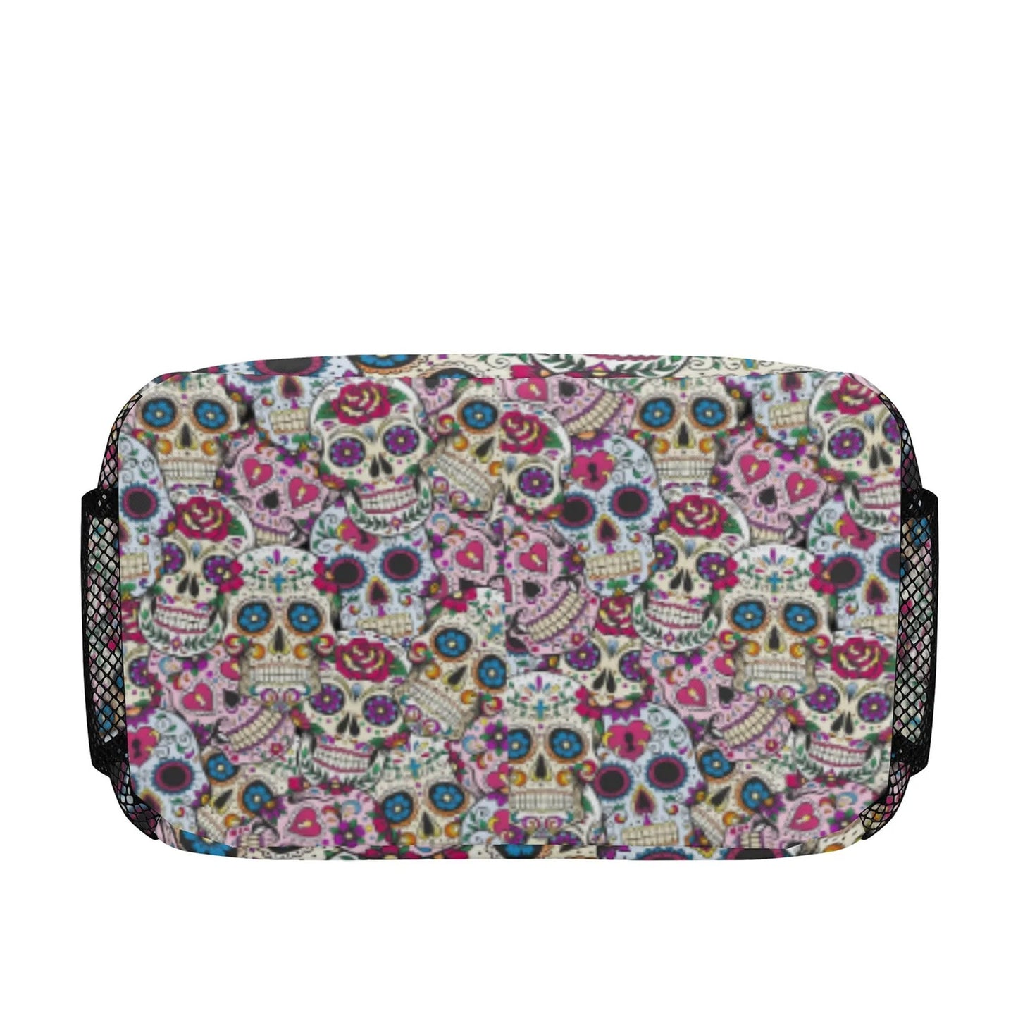Sugar skull lunch bag, day of the dead lunch bag, sugar skull lunch box, sugar lunch tote, day of the dead lunch tote, candy skull lunch bag