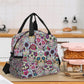 Sugar skull lunch bag, day of the dead lunch bag, sugar skull lunch box, sugar lunch tote, day of the dead lunch tote, candy skull lunch bag