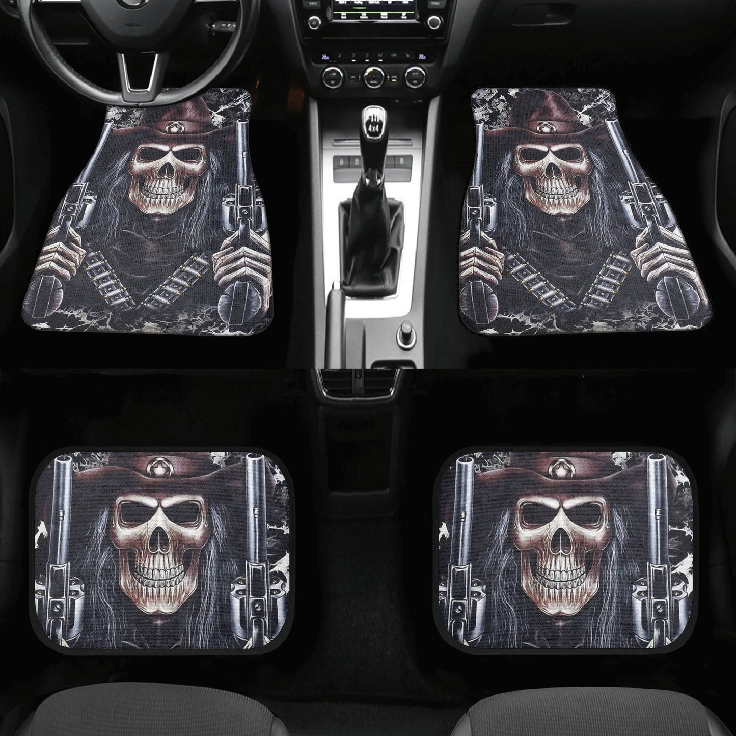 Grim reaper skull Car Seat Cover car mat Halloween death car seat cover mat evil horror skull car seat protector cover mat skeleton car mats