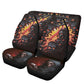Skull in fire gothic Car Seat Cover car mat, Halloween death car seat cover mat grim reaper car seat protector covers mat skeleton car mats