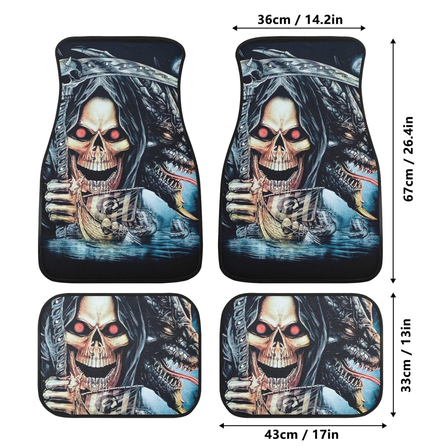 Skull Car Seat Cover car mat Halloween death seat cover mat ghost car seat protector cover Death skull mat skeleton car mat seat protector