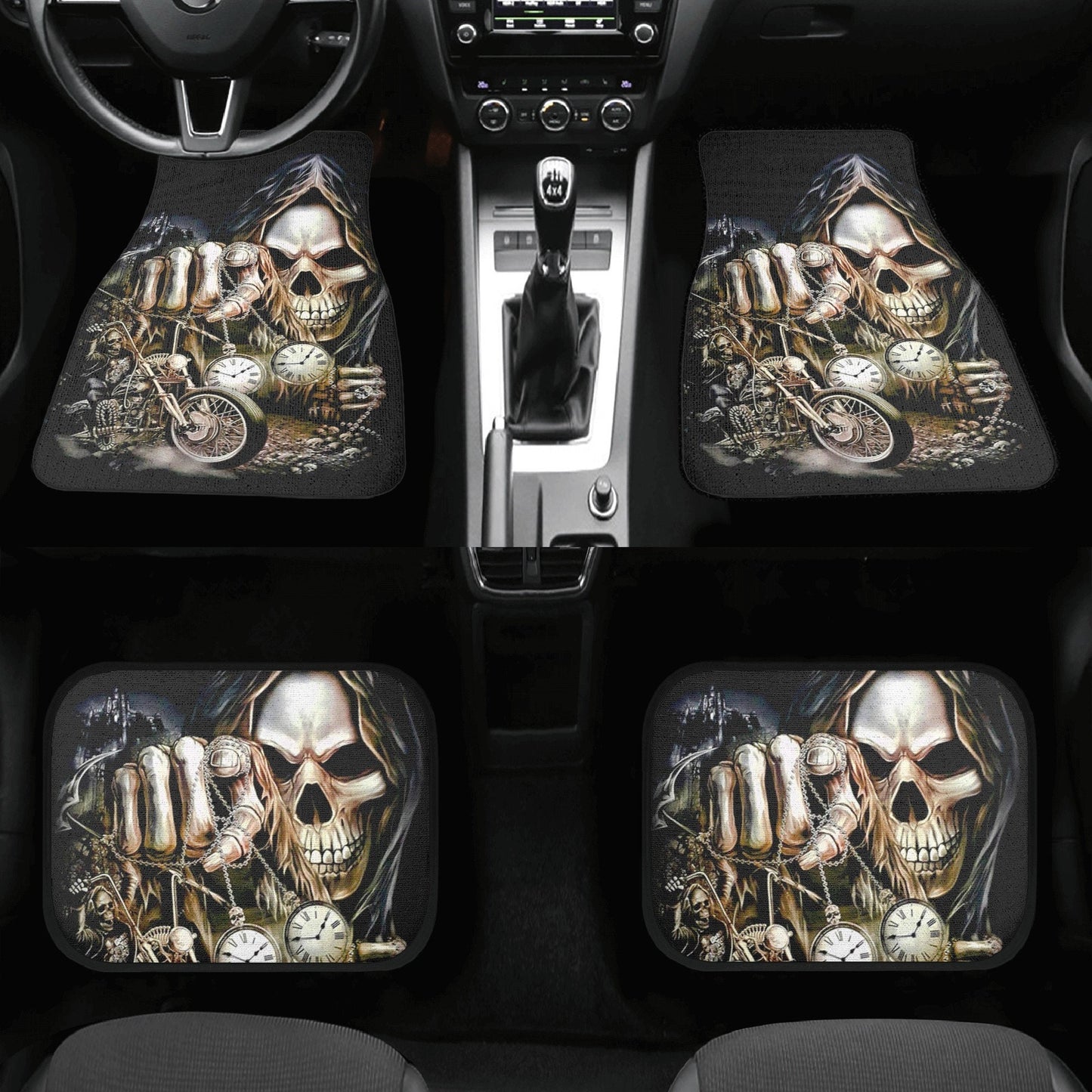 Skull Car Seat Cover car mat Halloween death seat cover mat ghost car seat protector cover Death skull mat skeleton car mat seat protector