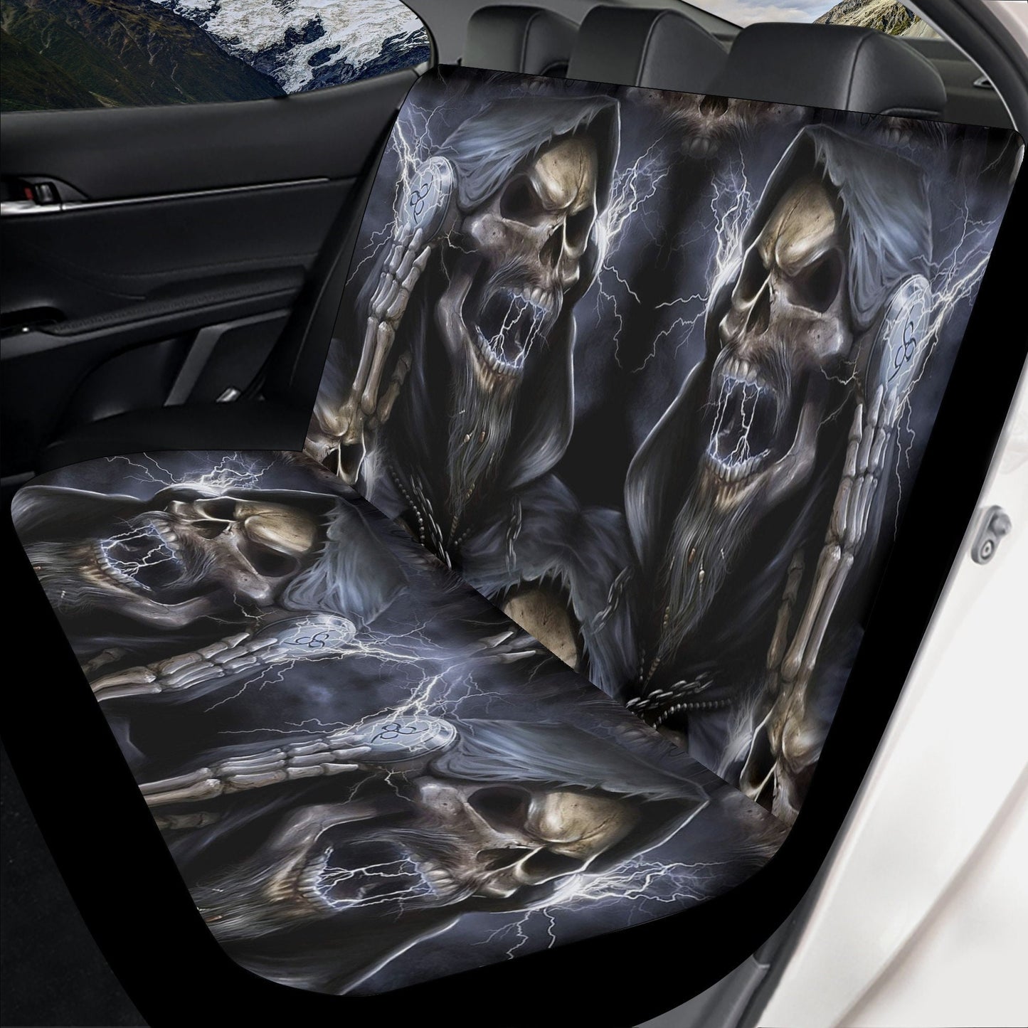 Skull Car Seat Cover car mat Halloween death seat cover mat ghost car seat protector cover Death skull mat skeleton car mat seat protector