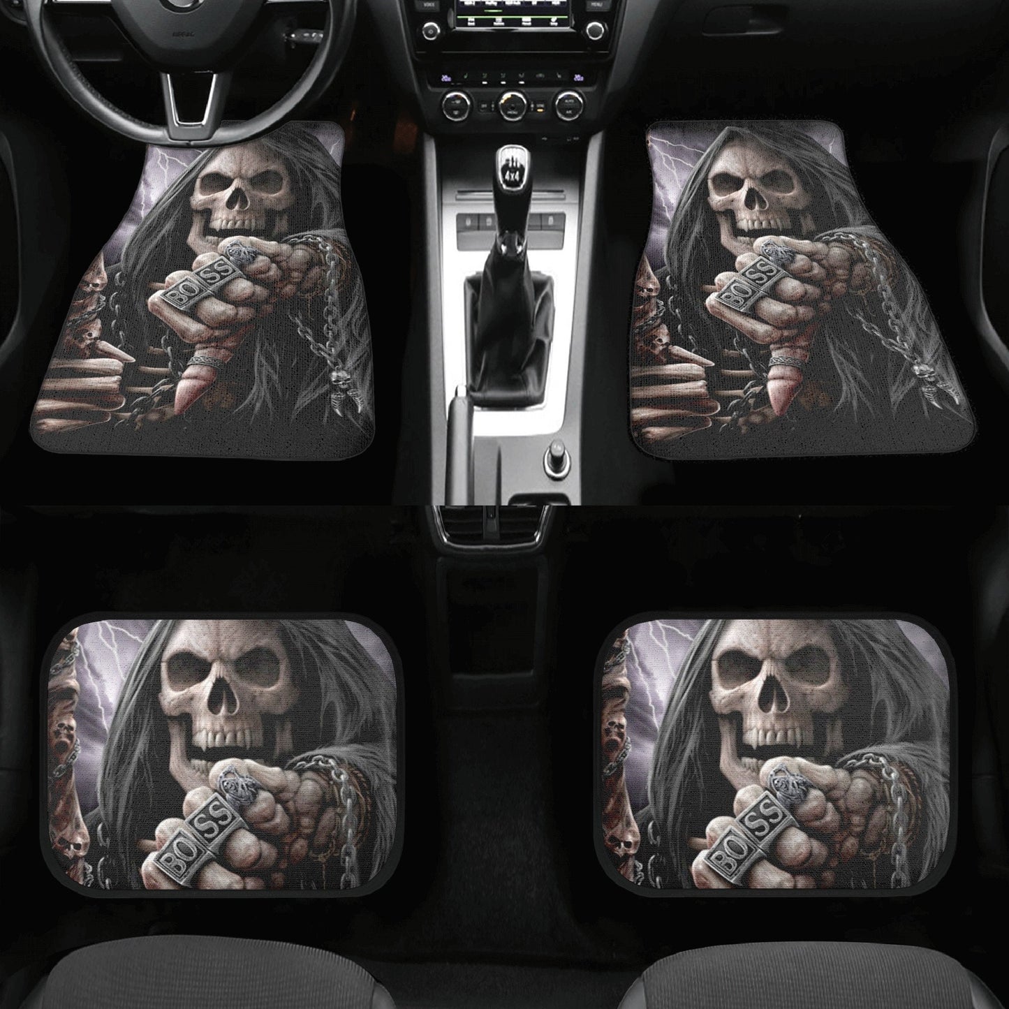 Skull Car Seat Cover car mat Halloween death seat cover mat ghost car seat protector cover Death skull mat skeleton car mat seat protector