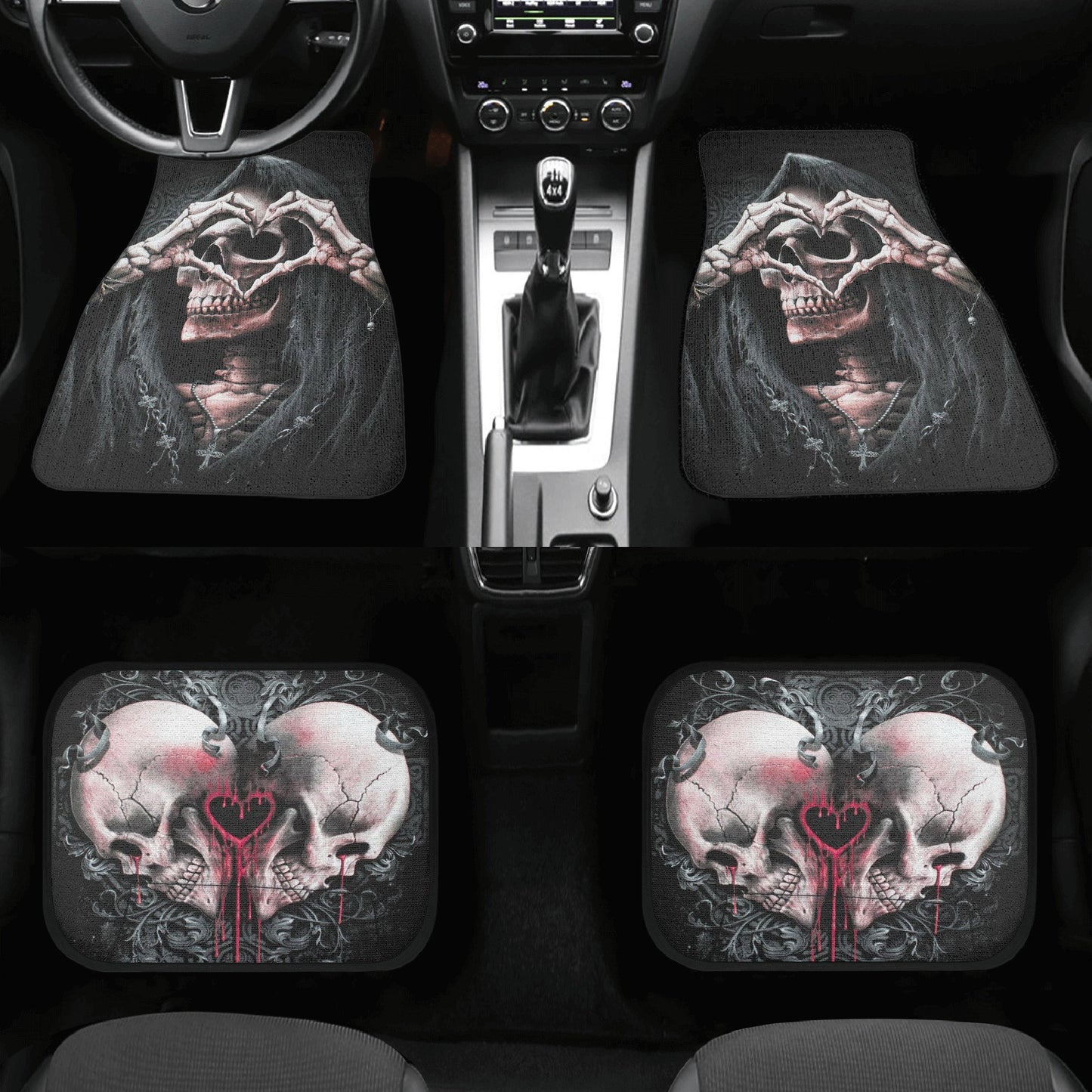 Skull Car Seat Cover car mat Halloween death seat cover mat ghost car seat protector cover Death skull mat skeleton car mat seat protector
