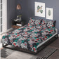 4pcs Floral sugar skull bedding duvet cover set, day of the dead skull bedding set, dia de los muertos sugar skull duvet cover pillow covers
