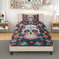 4pcs candy skull bedding duvet cover set, dia de los muertos skull bedding set, Mexican calaveras floral skull duvet cover pillow covers
