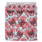 4pcs candy skull bedding set, skull duvet cover set, dia de los muertos skull bedding set, Mexican floral skull duvet cover pillow covers