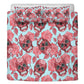 4pcs candy skull bedding set, skull duvet cover set, dia de los muertos skull bedding set, Mexican floral skull duvet cover pillow covers