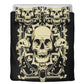 4pcs Horror skull bedding set, Gothic skeleton duvet cover set, Halloween skull bedding set, Grim reaper skull duvet cover pillow covers