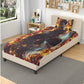 4pcs Flaming skull bedding set, Fire skull skeleton duvet cover set, Halloween skull bedding set Grim reaper skull duvet cover pillow covers