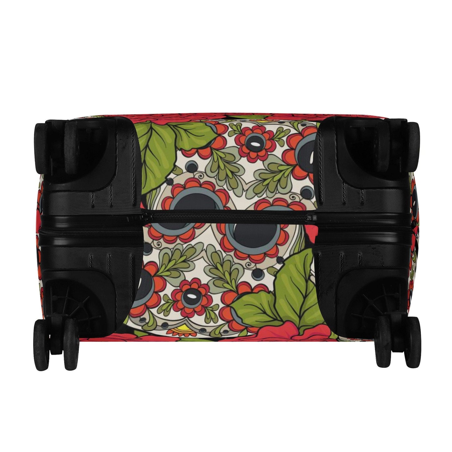 Day of the dead skull luggage covers, sugar candy skull suitcase covers, dia de los muertos calaveras mexican skull luggage suitcase covers