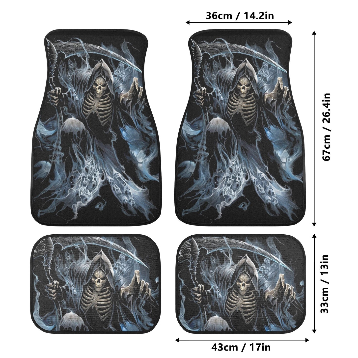 Grim reaper Skull Car Seat Cover car mat Halloween death seat cover mat ghost car seat protector skull mat skeleton car mat seat protector