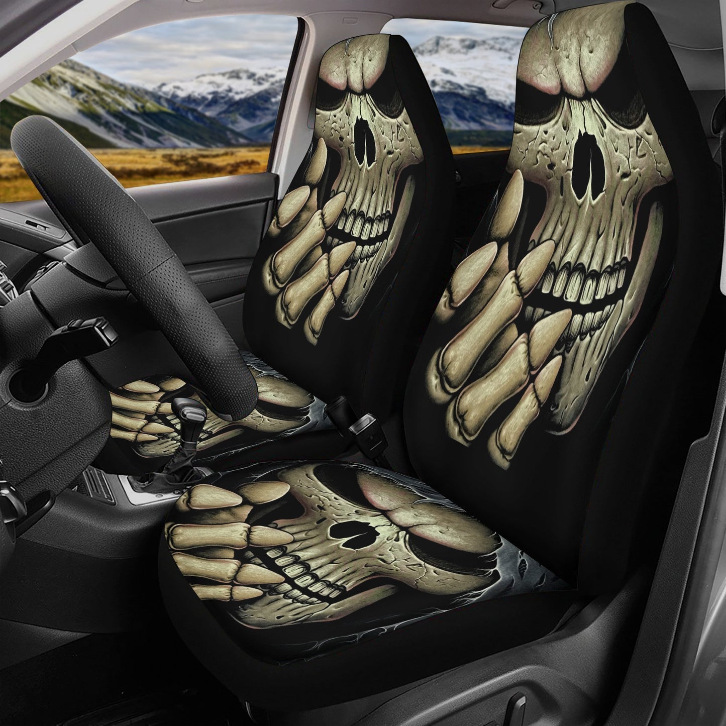 Grim reaper Skull Car Seat Cover car mat Halloween skeleton seat cover mat ghost car seat protector evil mat skeleton car mat seat protector