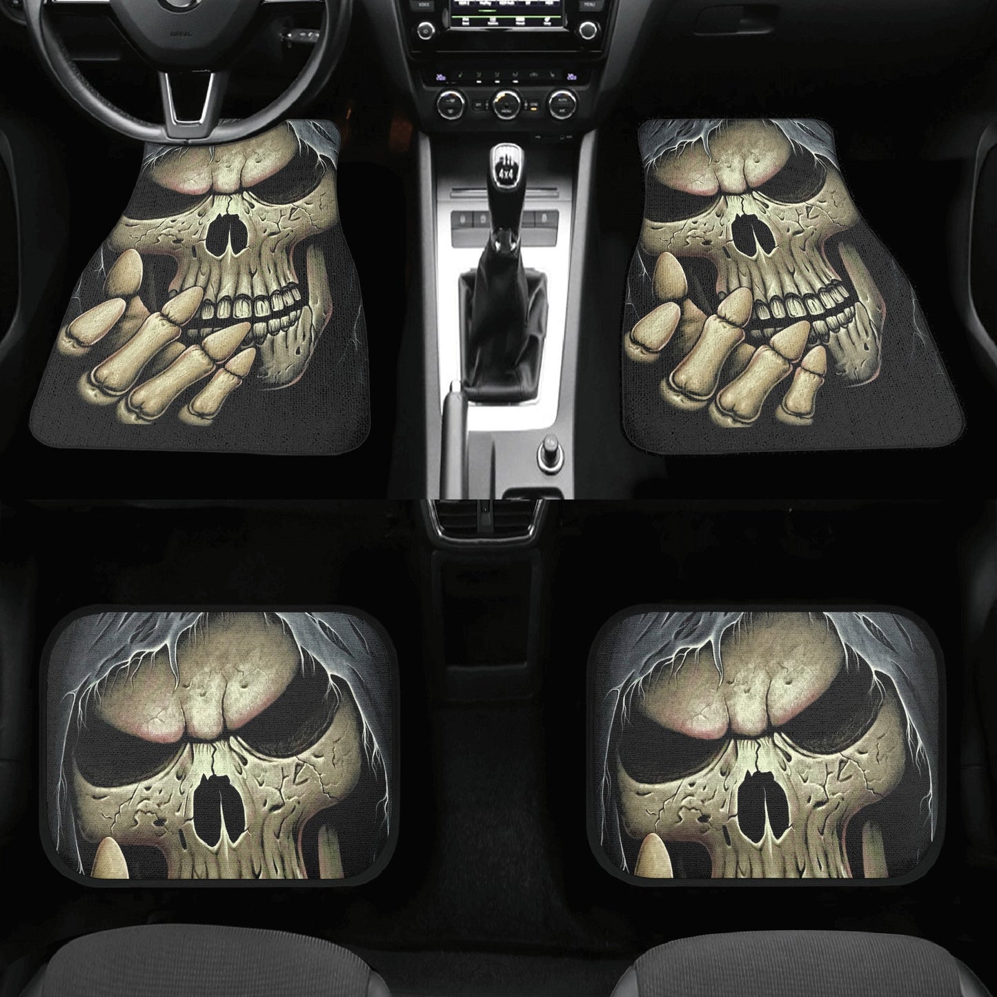 Grim reaper Skull Car Seat Cover car mat Halloween skeleton seat cover mat ghost car seat protector evil mat skeleton car mat seat protector