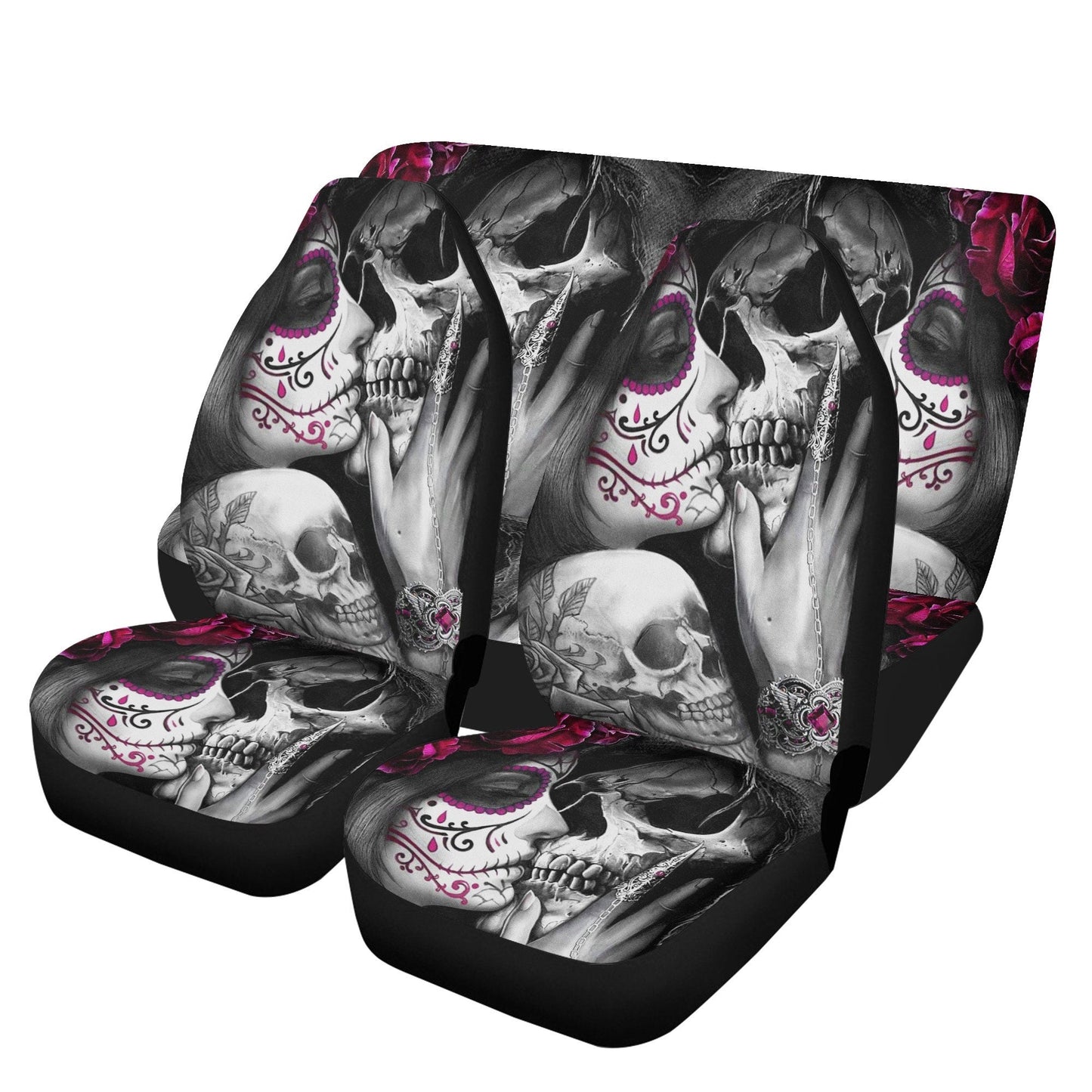 Candy skull girl Car Seat Covers car mat flower skull car seat protector Dia de los muertos girls car mat candy skull car seat cover mats