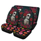 Flower Sugar skull Car Seat Covers car mat flower skull car seat protector rose Mexican skull car mat candy skull car accessories seat cover